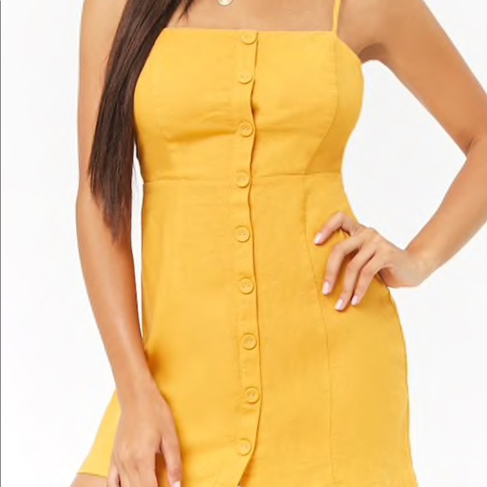Linen Blend Mini Dress